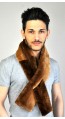 Beaver fur scarf - "Champagne canadian beaver"